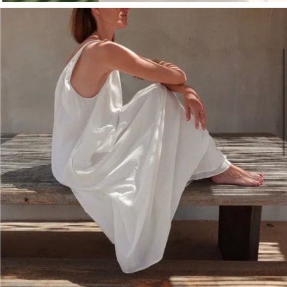 Jenni Kayne Drift Dress Midi Maxi Halter Sleeveless Cotton White Size XS - Picture 3 of 6